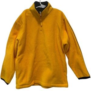 Old Navy Yellow and Black Fleece Quarter Zip Sweatshirt Size M